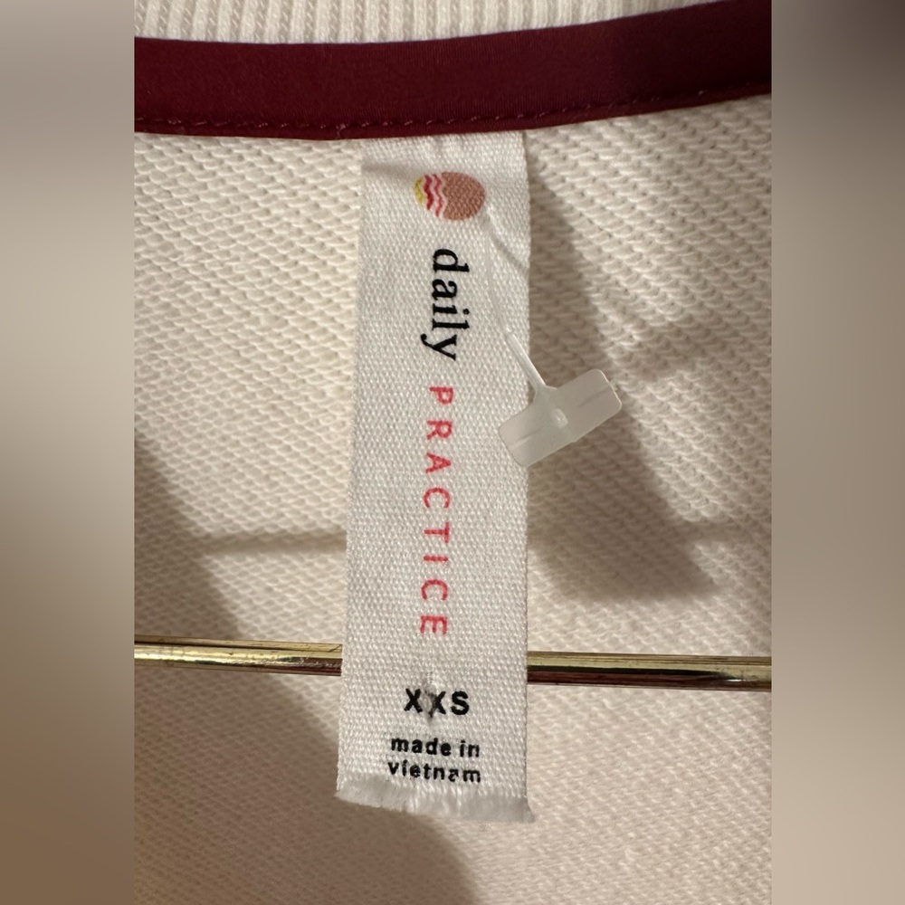 ANTHROPOLOGIE XXS Daily Practice PREPPY Color Block Twofer Mini Dress Pink White - Picture 7 of 16